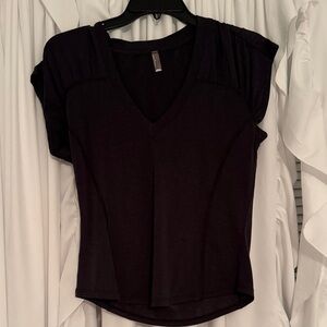 Elegant Black V-Neck Women's Top